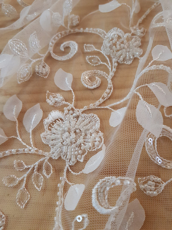 3D Flora Embroidery Lace H5636-1C