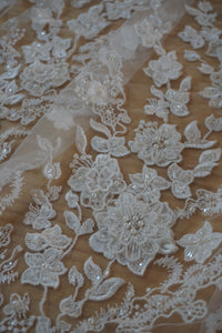 [order to produce] 3D Flora Embroidery Lace H5438C