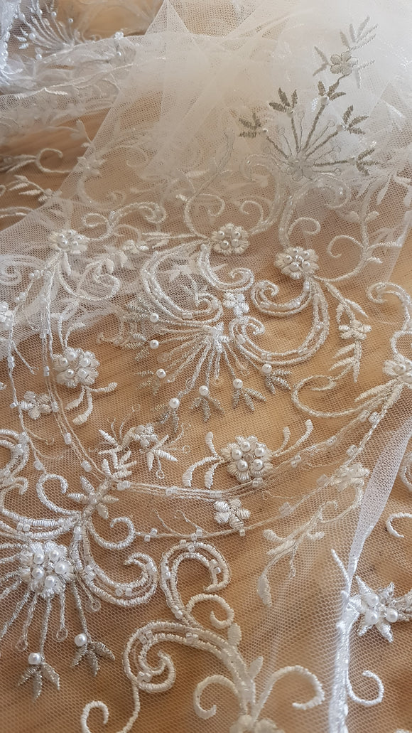 [2023 NEW] Bead Sequin Embroidery Lace 14MS-CS