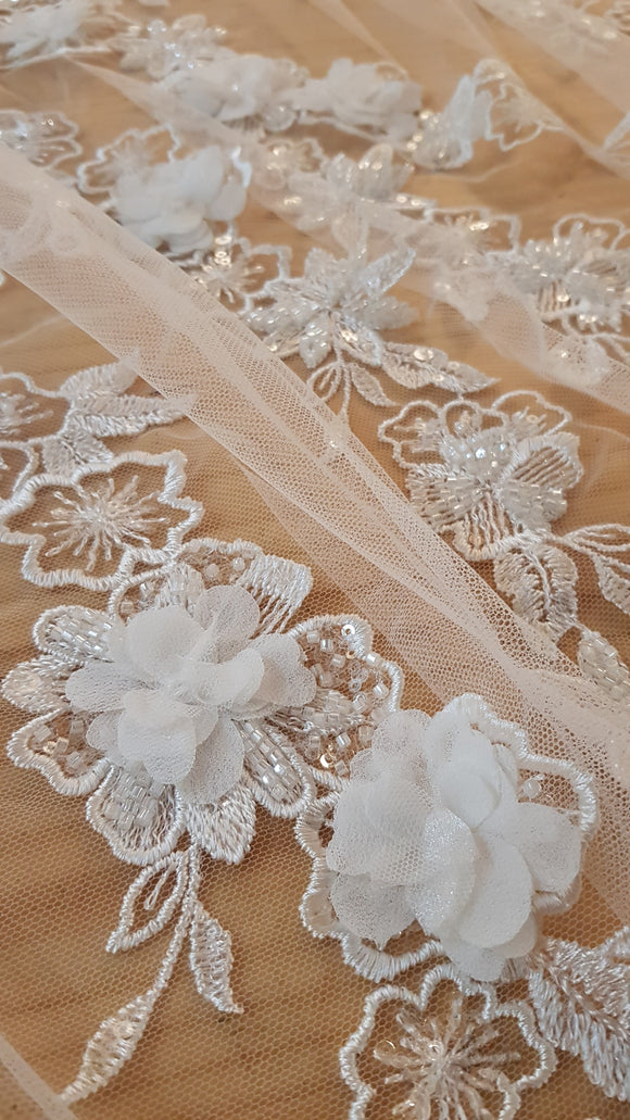 [2023 NEW] 3D Flora Embroidery Lace 43HMFS-C