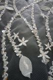 [order to produce] Beads Sequins 3D  Flowers Embroidery Lace H5575CS