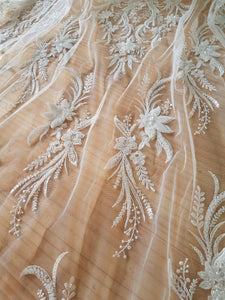[order to produce] Bead Sequin Embroidery Lace H5584-1C