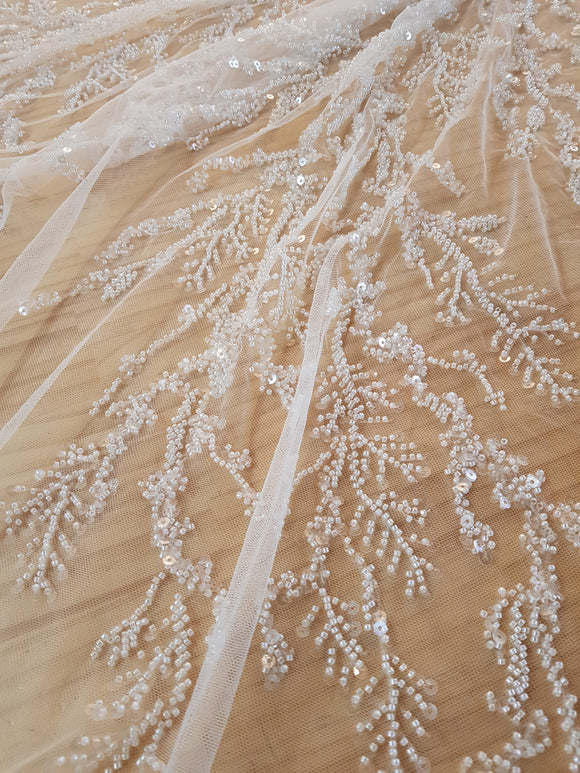 [2022 NEW] Rich Bead Sequin Embroidery Lace H5602C